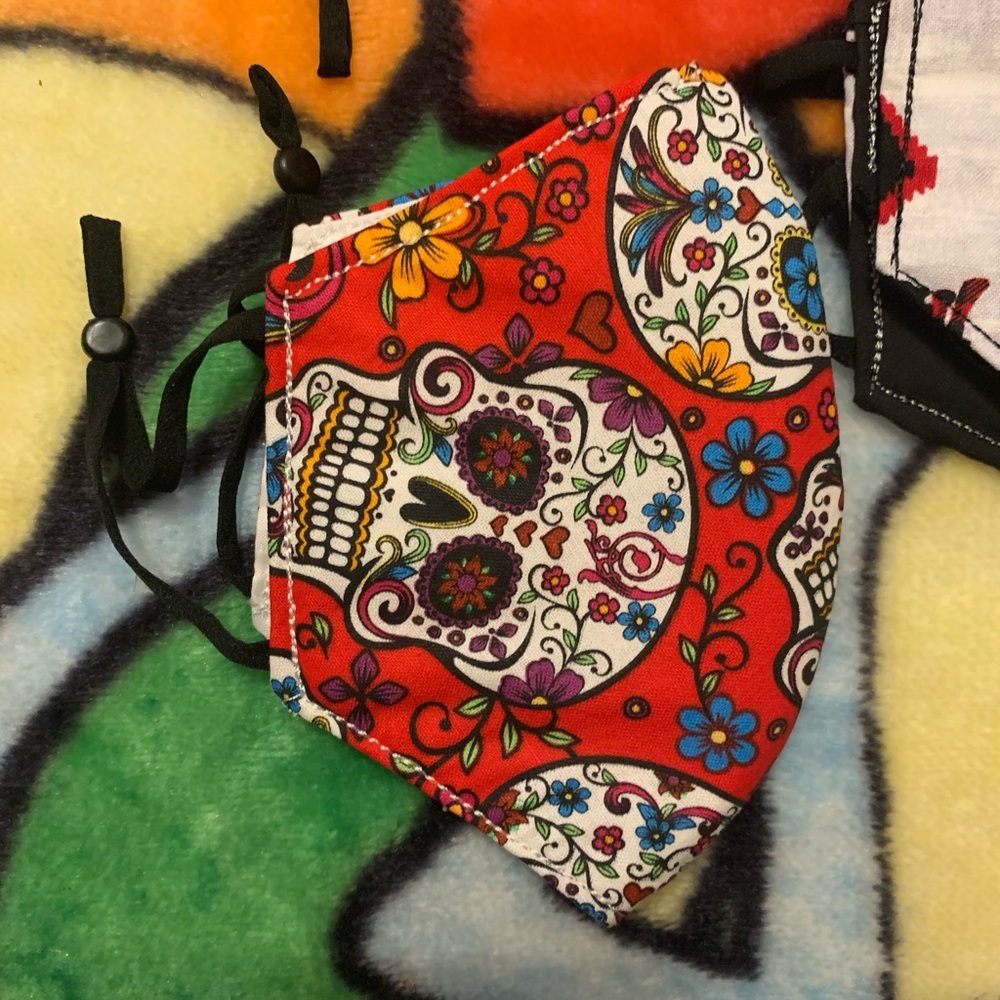 A skulls themed face mask
